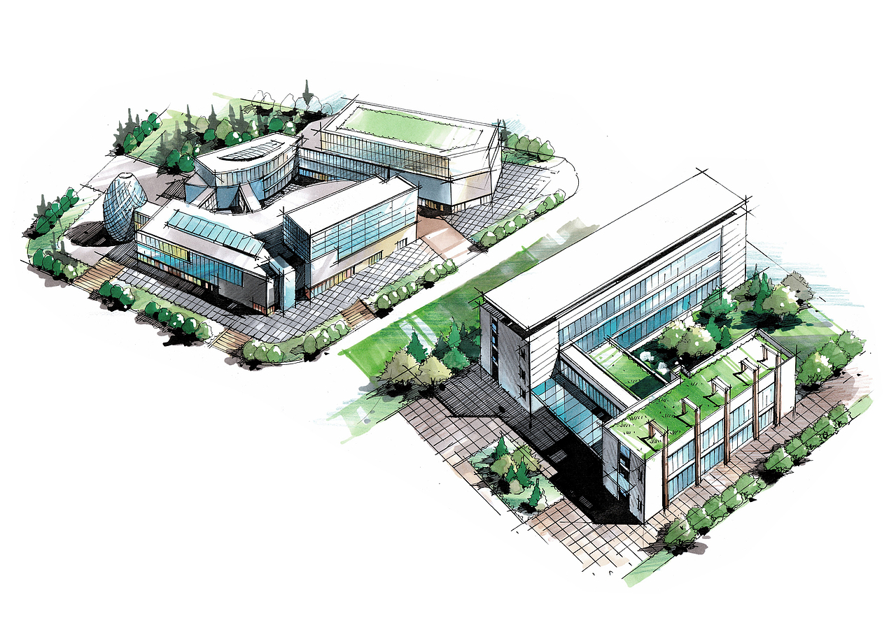 分享几张表现力超棒的规划手绘设计