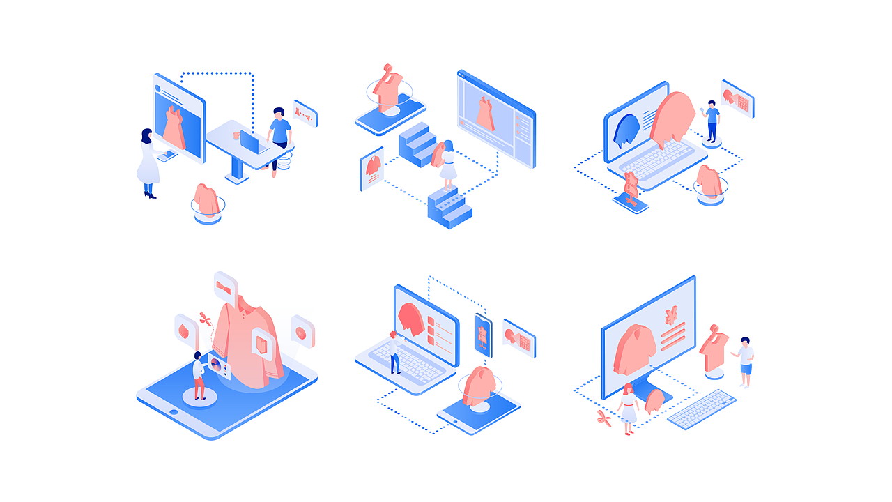 服装3D数字化平台 2.5D插画