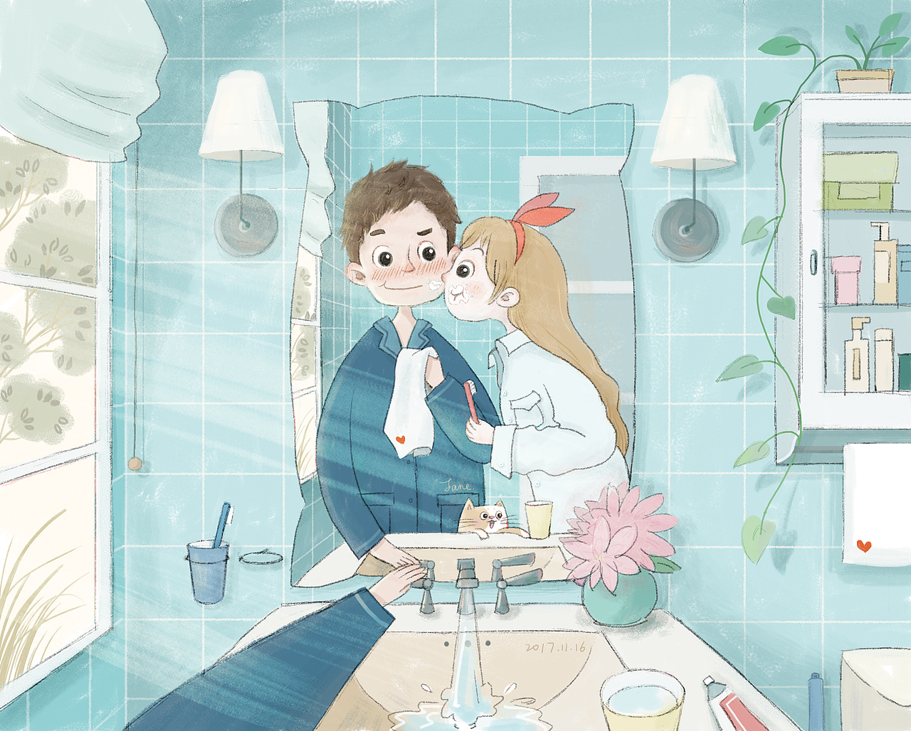 戀愛理想生活之清晨（圖ZMjQ3MjMyMDA4） - 商業(yè)插畫 - 站酷設(shè)計(jì)師鹿鹿宇原創(chuàng)素材 - 站酷ZCOOL