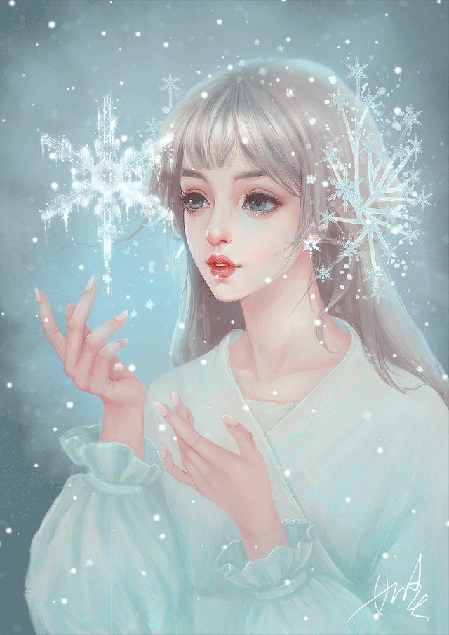 冰雪女孩|插画|创作习作|阿爱cap - 原创作品 - 站酷 (zcool)