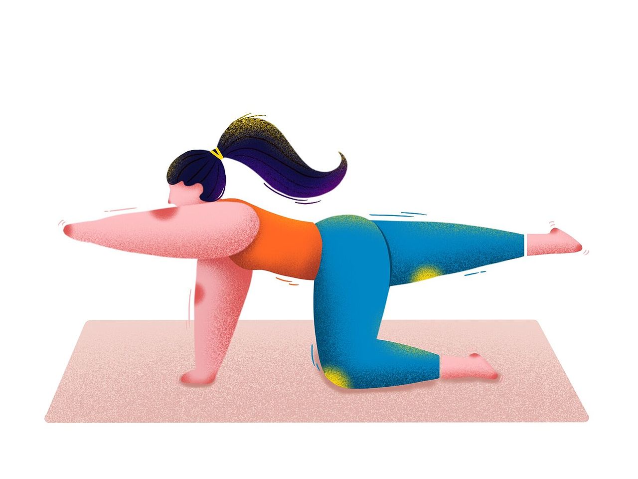 板绘人物插画练习-瑜伽篇（图ZMTgyOTc1NjA0） - 创作习作 - 站酷设计师雨路zz原创素材 - 站酷ZCOOL