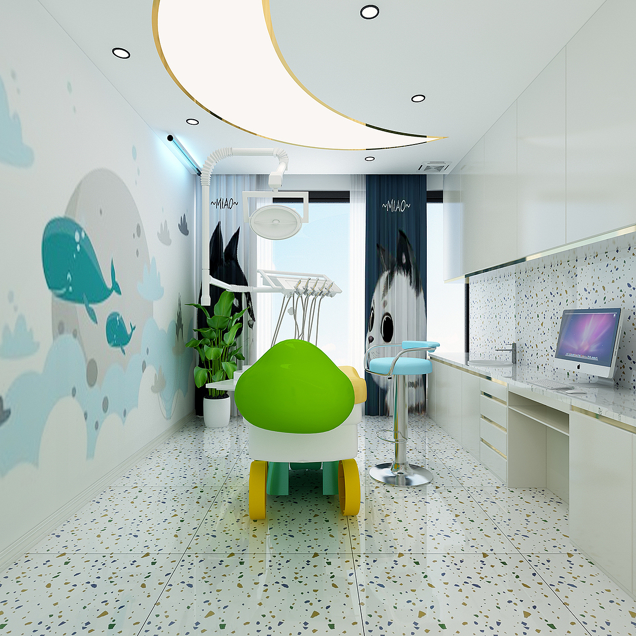 口腔门诊部设计|牙科门诊设计|350㎡的现代简约中式风（图ZMjA4NTY4NzQw） - 家装设计 - 站酷设计师医美空间设计施工原创素材 - 站酷ZCOOL