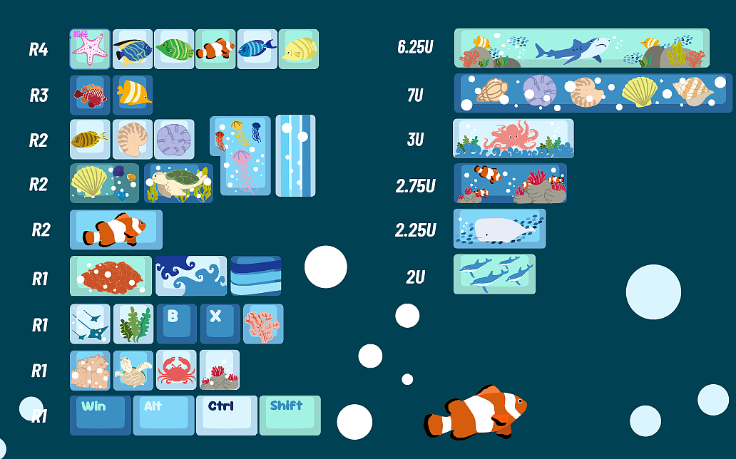 键帽设计第二弹～海洋主题（图ZMzQ4MjgwODgw） - 商业插画 - 站酷设计师crane1999原创素材 - 站酷ZCOOL