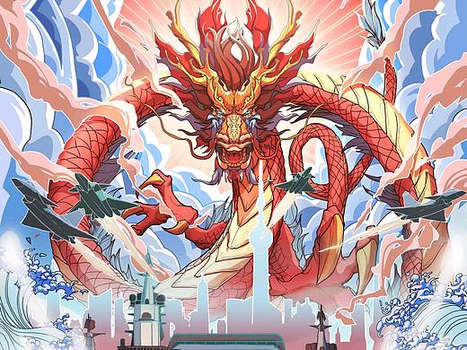 【板繪】龍騰（個人主頁-ZNjQ0NzE4MDg=） - 商業(yè)插畫 - 站酷設(shè)計師J逍JXiao原創(chuàng)素材 - 站酷ZCOOL