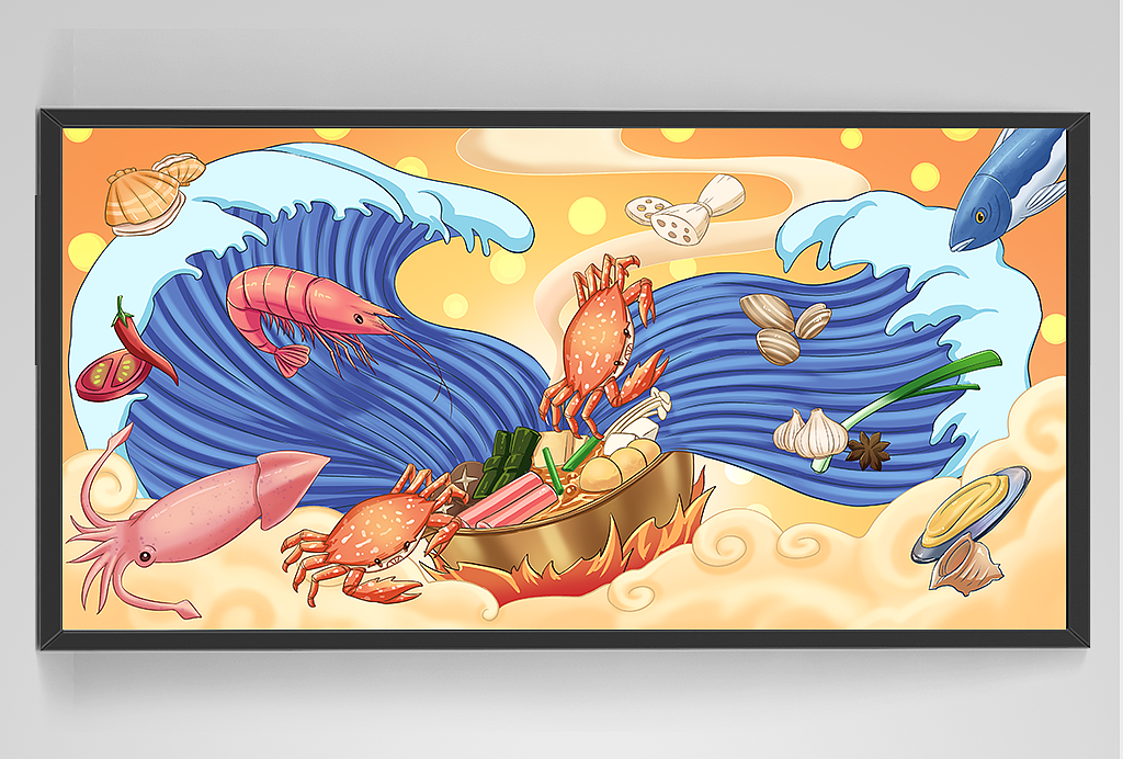火锅插画（图ZMjkwMDE2OTY0） - 艺术插画 - 站酷设计师分享使人进步原创素材 - 站酷ZCOOL