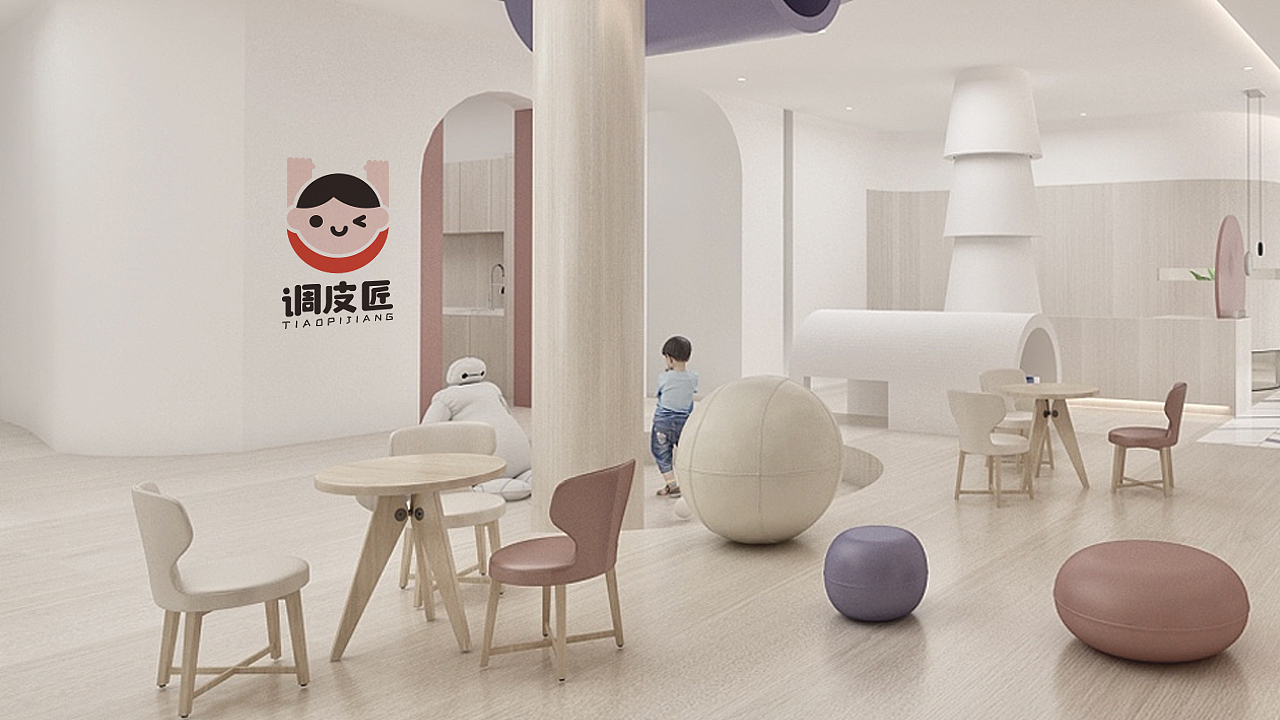调皮匠亲子乐园卡通logo设计方案