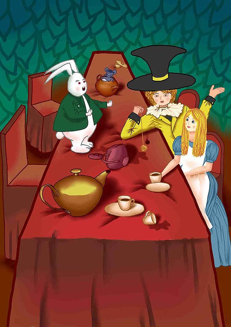 商业插画《爱丽丝梦游仙境》（图ZMTc5OTIzNDgw） - 商业插画 - 站酷设计师群青yunshu原创素材 - 站酷ZCOOL