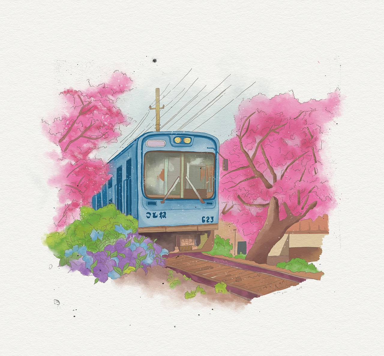 日系水彩插画|插画|商业插画|凉诺 - 临摹作品 - 站酷 (zcool)