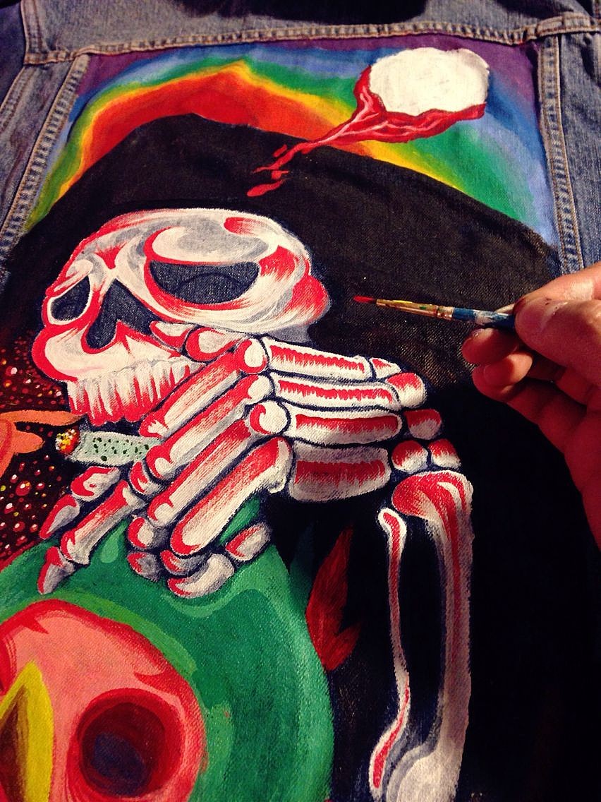 【SAY】手绘DIY牛仔服过过程和经验分享（图ZMTQ1NjU3ODQ=） - 新锐潮流插画 - 站酷设计师saycr原创素材 - 站酷ZCOOL