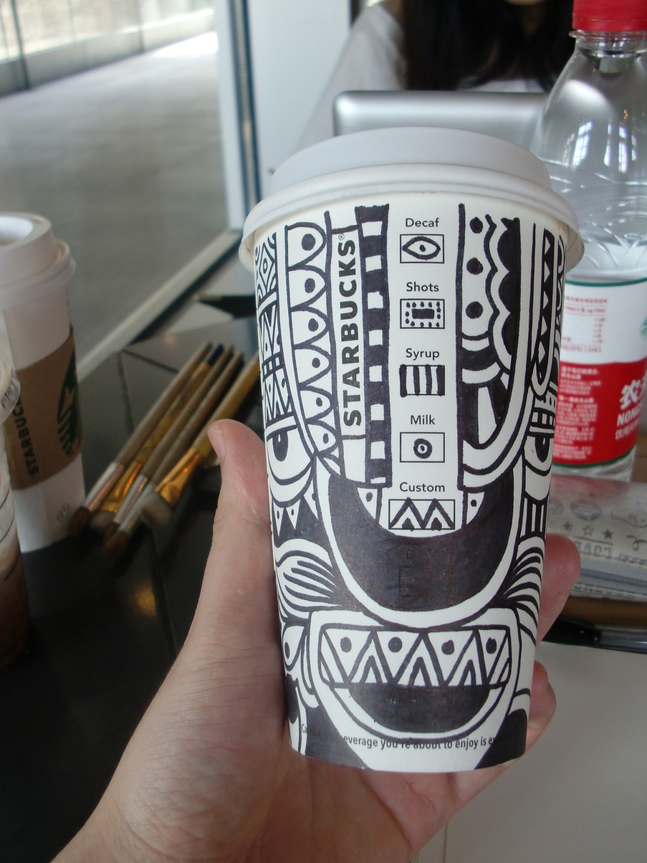 星巴克杯子涂鸦