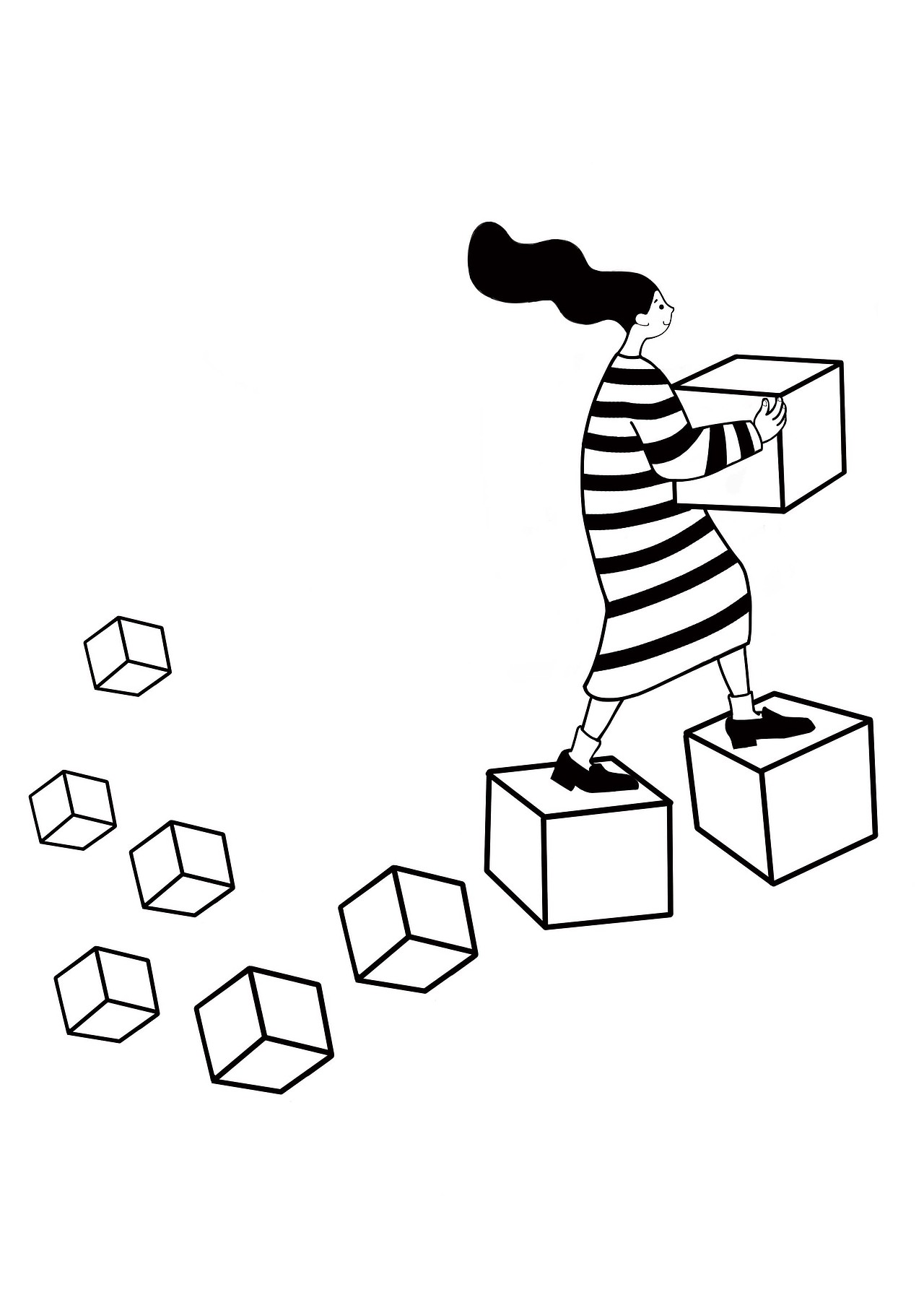 错位空间の少女