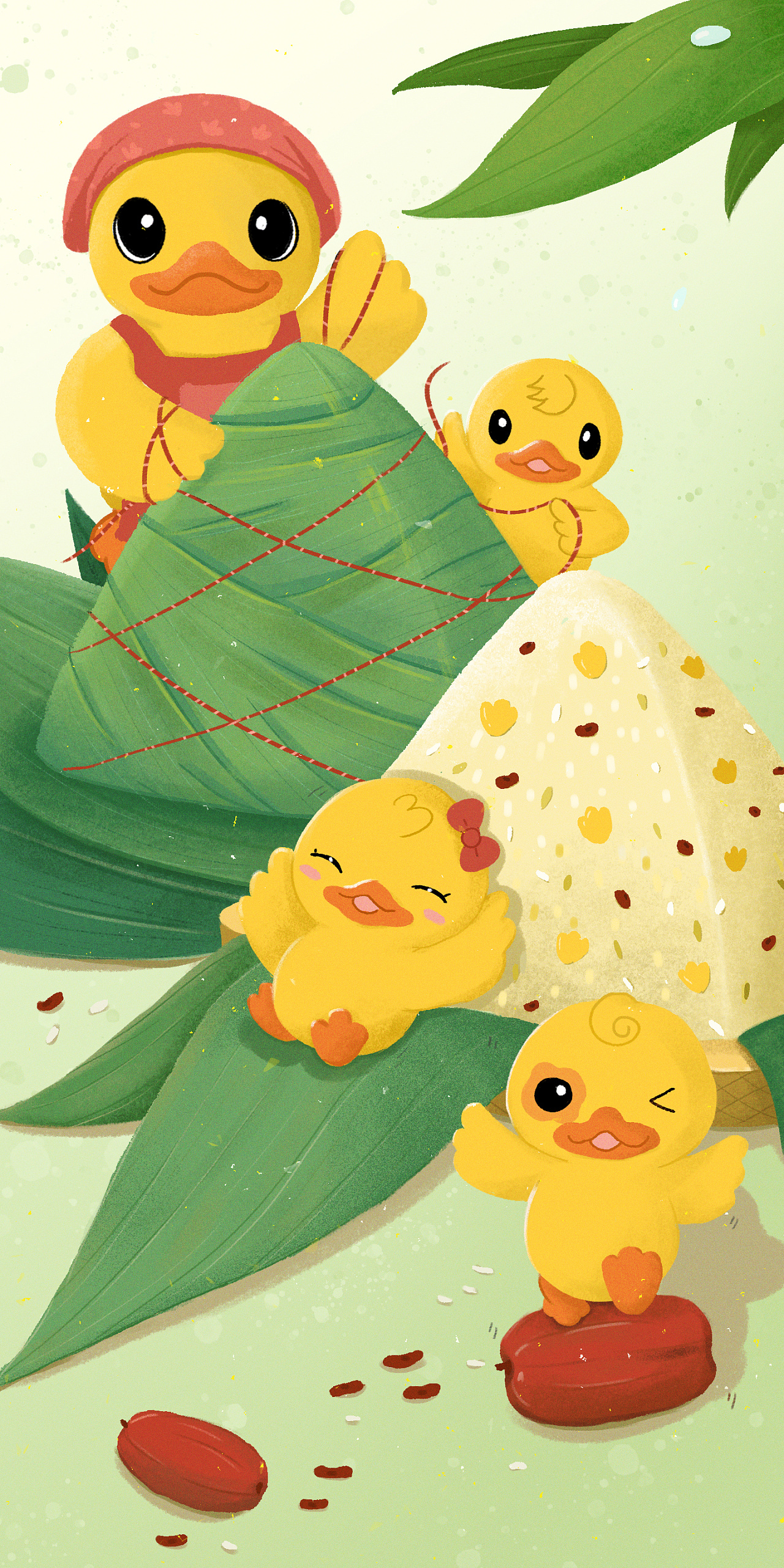 小黄鸭lt duck手机壁纸-端午节|插画|商业插画|小黄鸭ltduck - 原创