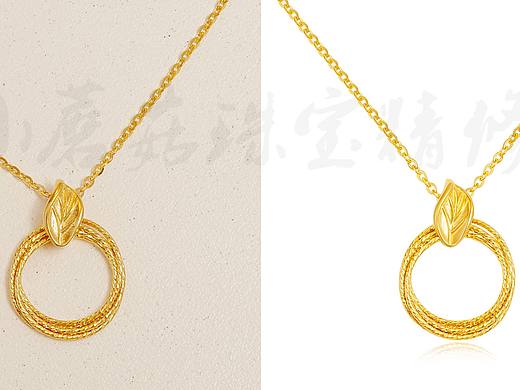 黄金首饰手链项链修图