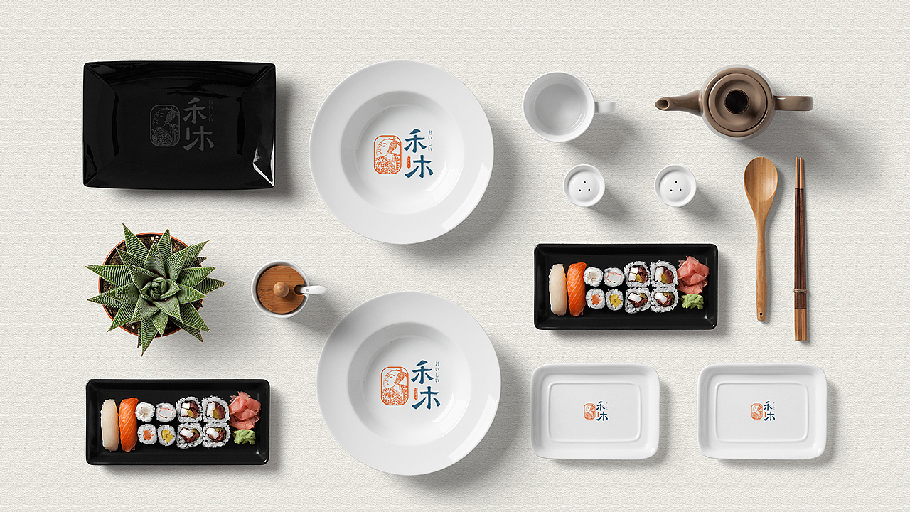 禾木寿司LOGO提案（图ZMTYzNjQwMzky） - 品牌 - 站酷设计师靳思JS原创素材 - 站酷ZCOOL