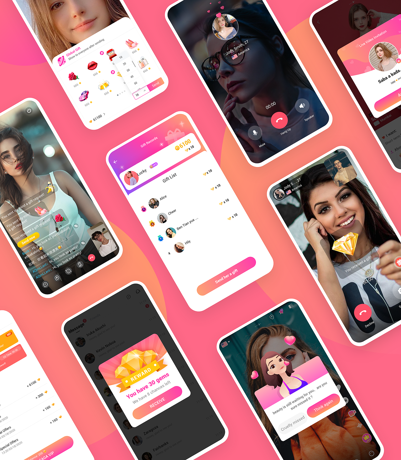 陌生社交app-GAGA（图ZMjM3NjI5NjQ4） - APP界面 - 站酷设计师门轩旭原创素材 - 站酷ZCOOL