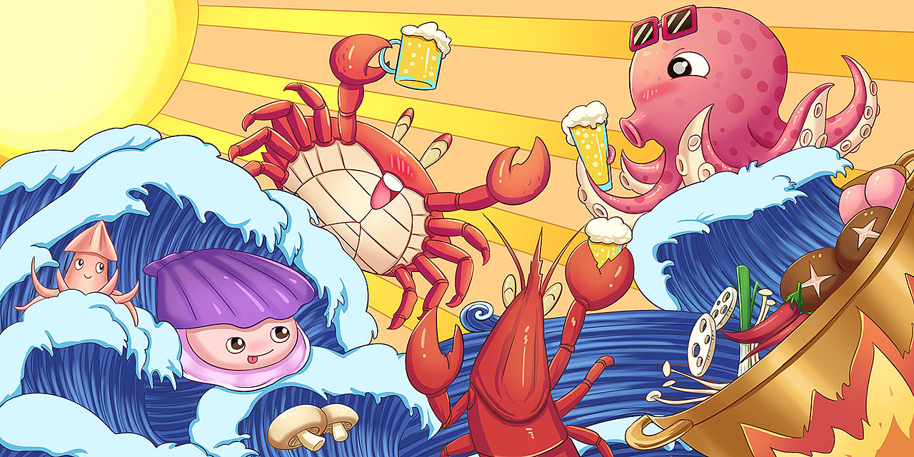 冬天里的第一口热汤，创意国潮风火锅美食