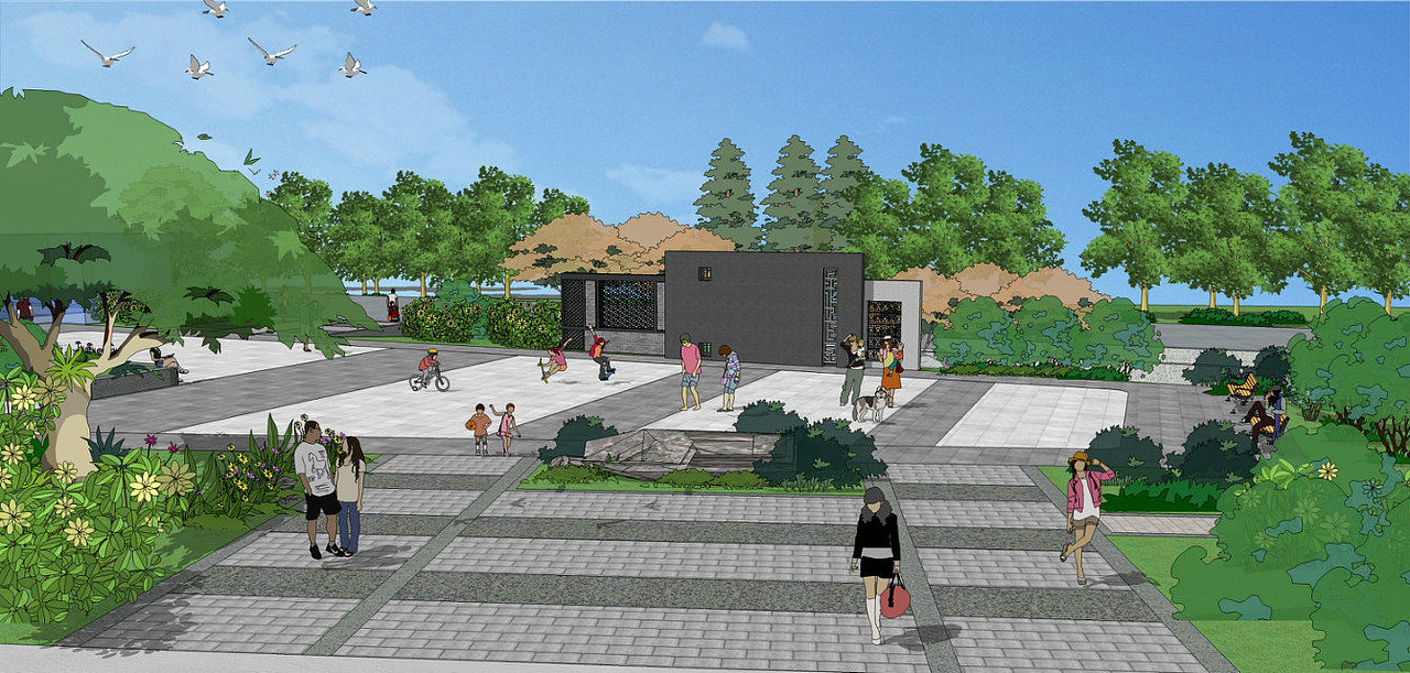 景观绿化（图ZNDY0NzMxMTY=） - 景观设计 - 站酷设计师糯米米米原创素材 - 站酷ZCOOL