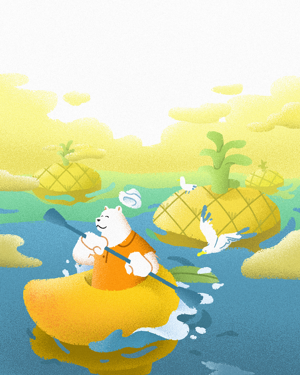 食品包装雪花酥插画设计