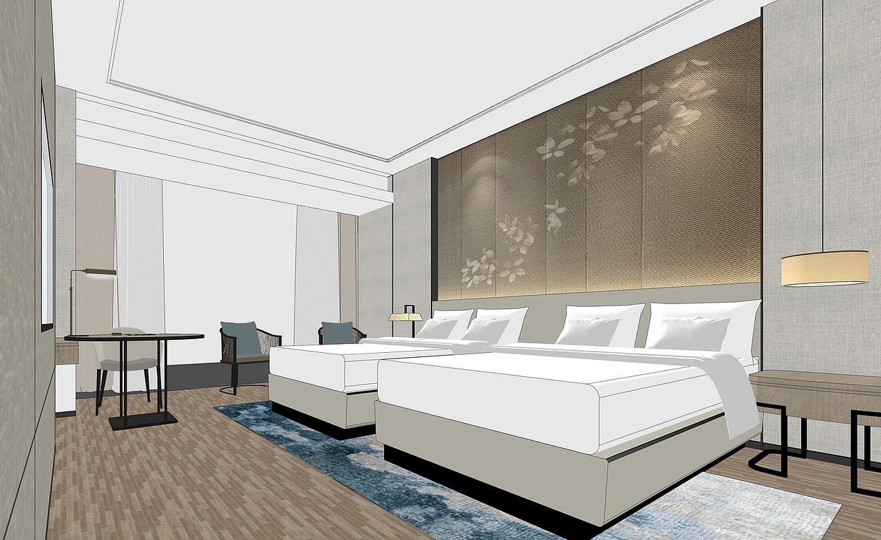 酒店客房SU模型下载（图ZMjYzMDY3NTIw） - 酒店餐饮设计 - 站酷设计师素模网原创素材 - 站酷ZCOOL