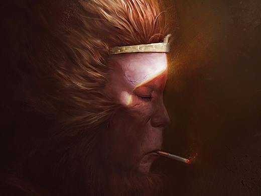 孙悟空（两年前的作品重新来画）（个人主页-ZMjg5NzYzNjg=） - 概念设定 - 站酷设计师小海真可怕原创素材 - 站酷ZCOOL