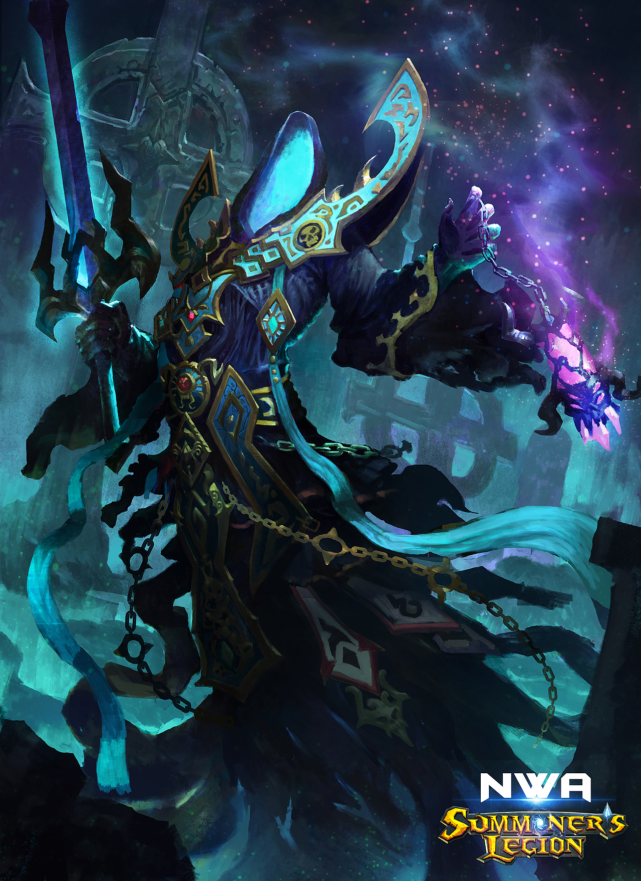 NWA Summoner's Legion 卡牌插画（图ZMjQwMTYxMTY=） - 商业插画 - 站酷设计师QueenStudios原创素材 - 站酷ZCOOL