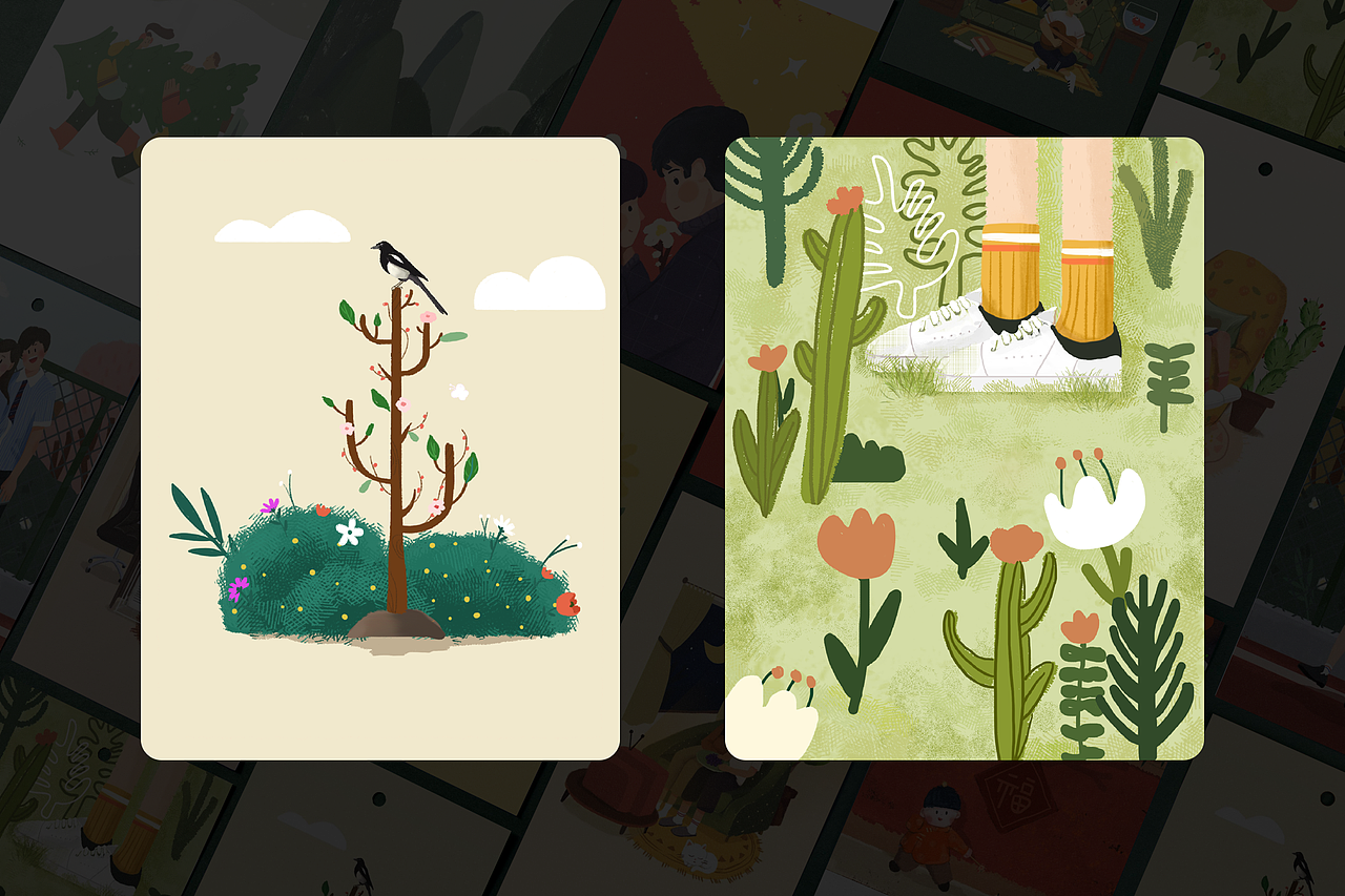 2020年插画日历（图ZMTkxNDUyMjA4） - 艺术插画 - 站酷设计师纪小鱼原创素材 - 站酷ZCOOL