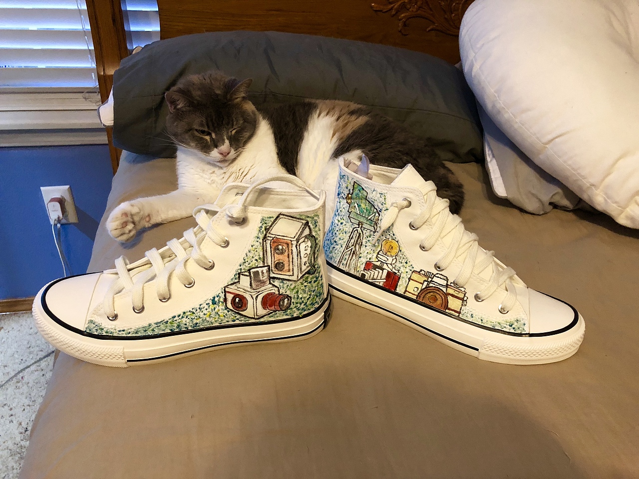 最近一个月画的手绘鞋