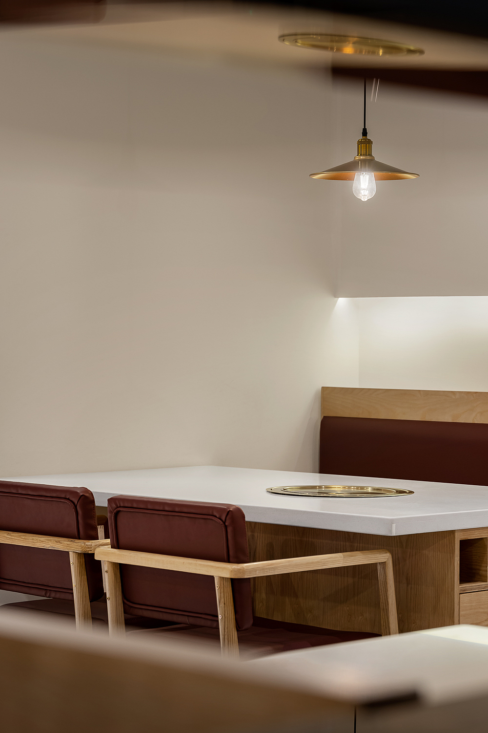 简约风烤肉餐厅升级设计,韩时烤肉,540㎡浅色调空间