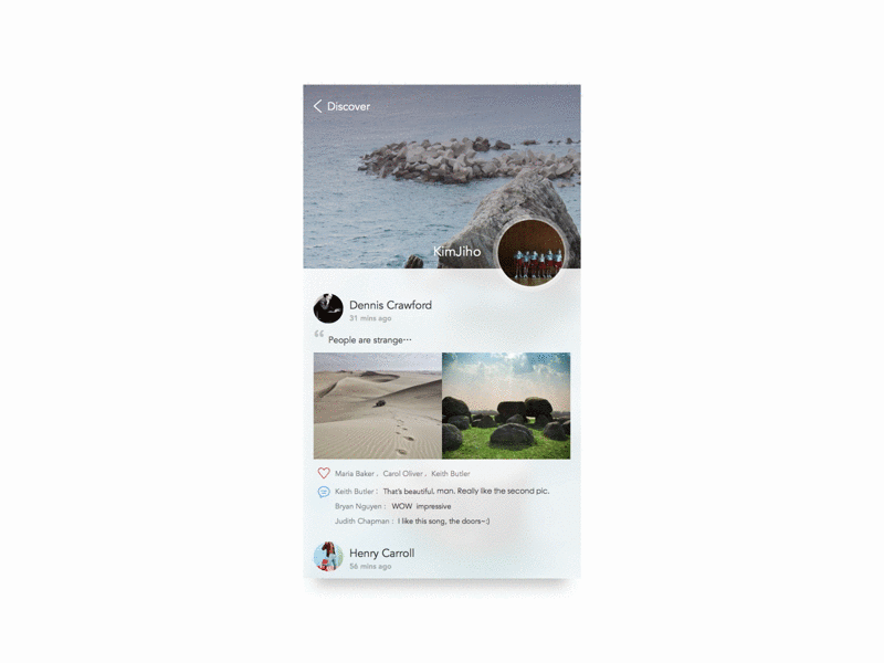 Wechat Redesign Concept（图ZMzYyNjg1OTY=） - APP界面 - 站酷设计师AmosKim原创素材 - 站酷ZCOOL