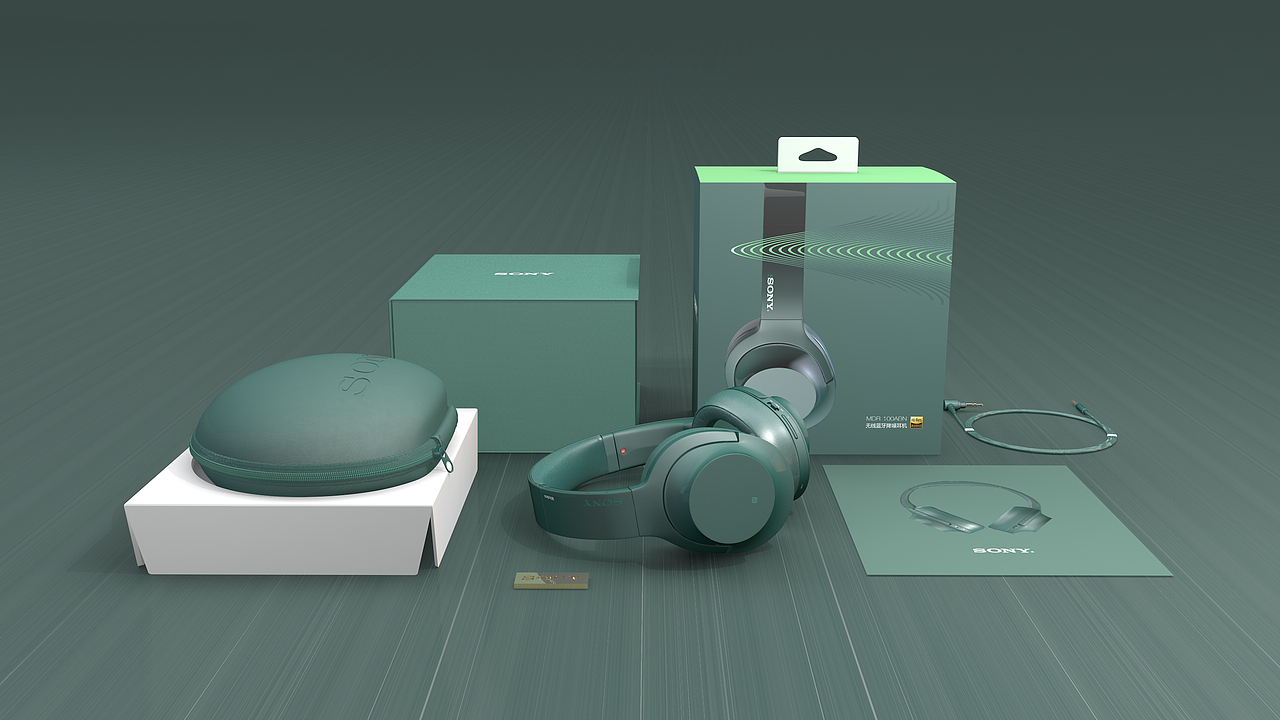 索尼耳机-C4D建模渲染[仅供学习]