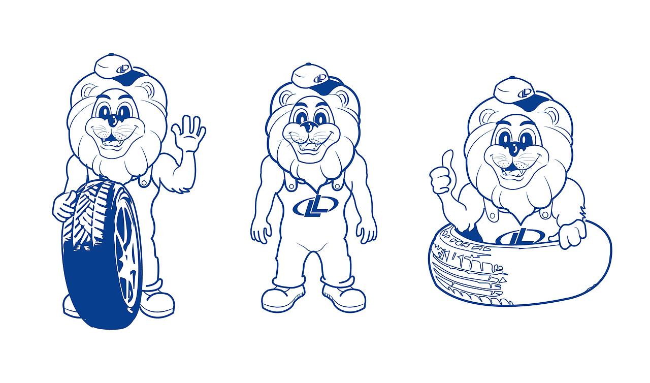 玲珑轮胎卡通形象设计