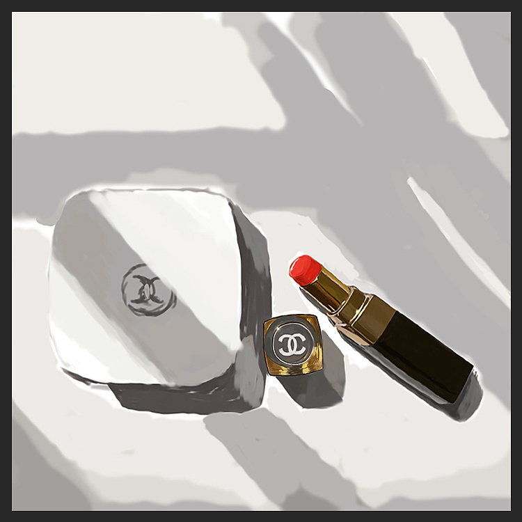 手绘板系列-香奈儿的几个化妆品