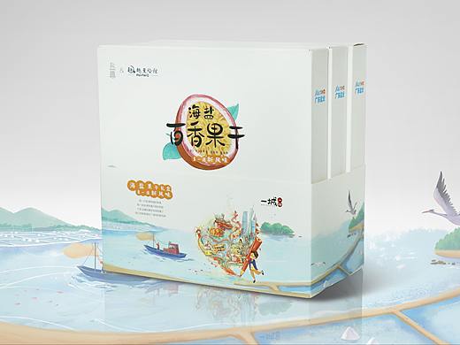 盐趣海盐果干包装插画