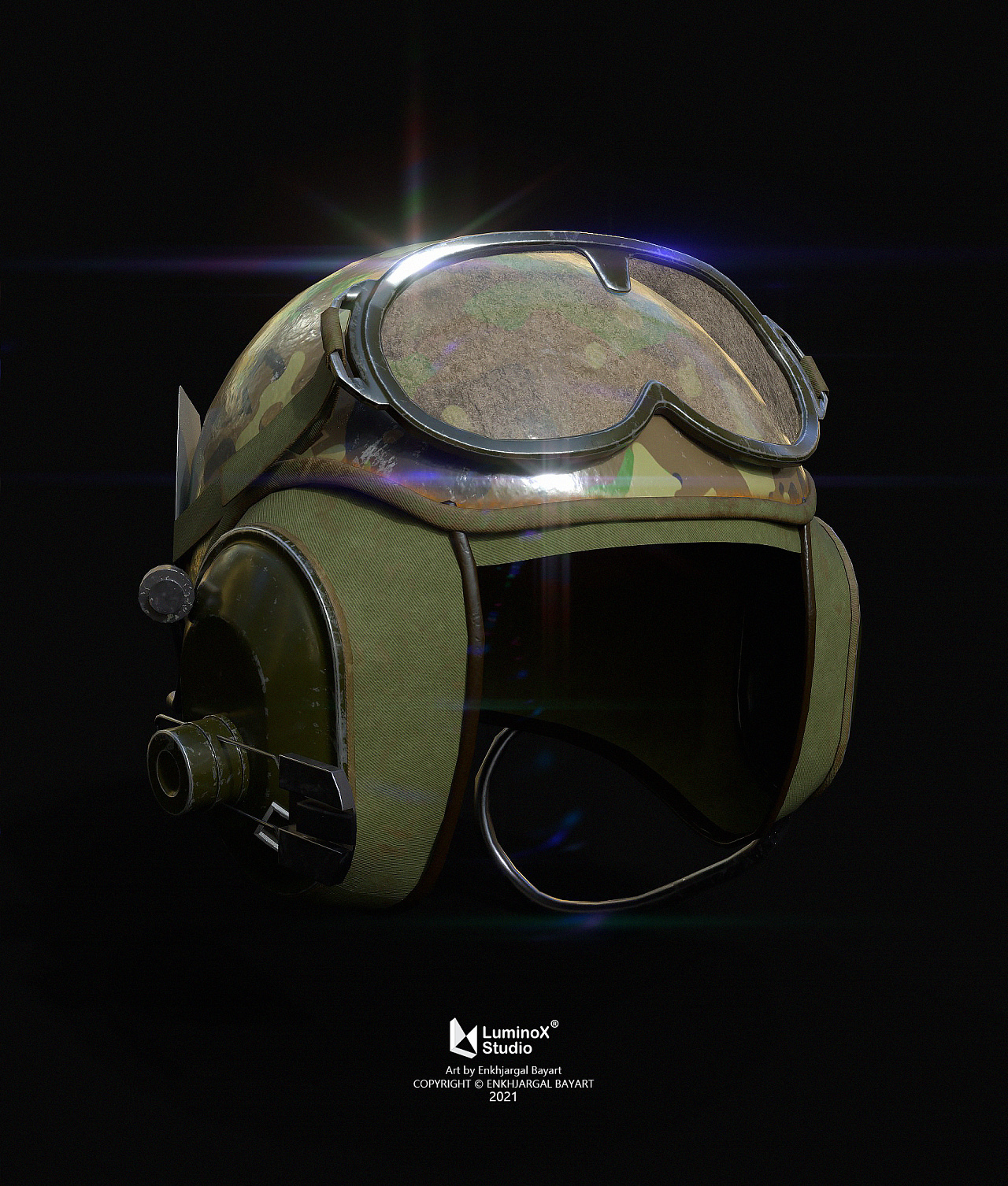 游戏次世代道具——军用头盔|三维|场景|enkhjargal - 原创作品