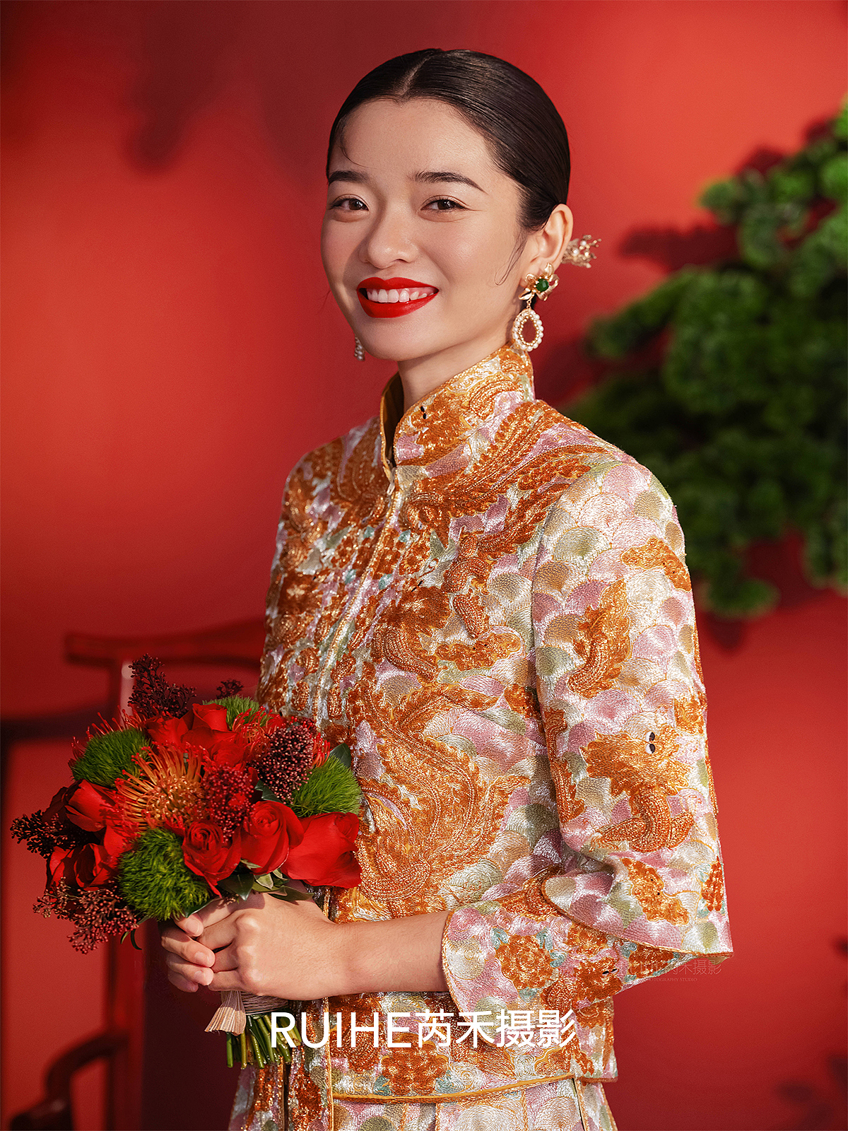 中式秀禾，喜庆唯美的中国风（图ZMjYyODAxNTgw） - 婚礼摄影 - 站酷设计师遇见YUJIAN原创素材 - 站酷ZCOOL