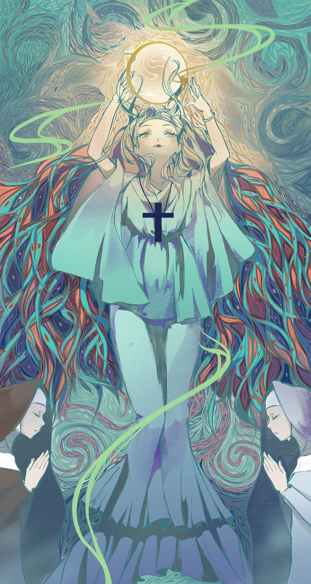 女祭司（图ZMjYwOTEyNzUy） - 商业插画 - 站酷设计师白啵唧lvT原创素材 - 站酷ZCOOL
