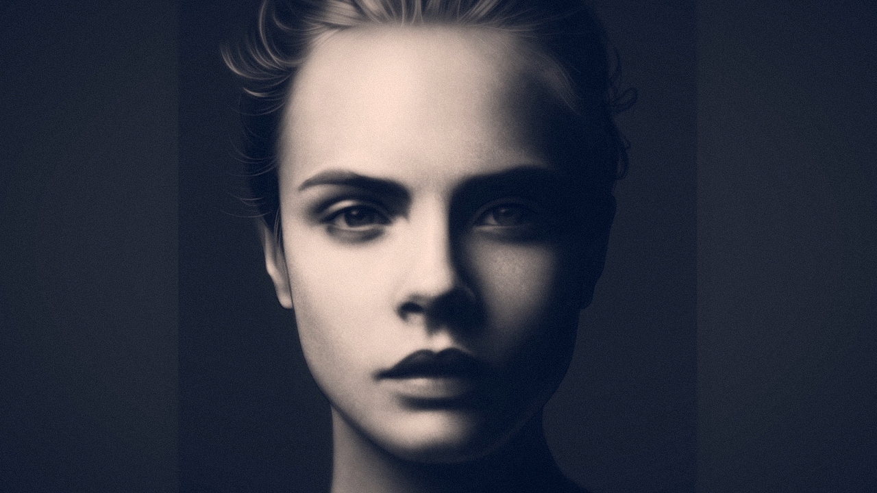 PS手绘教程：超模Cara Delevingne（卡拉迪瓦伊）（图ZMzczNDMwNTY=） - 创作习作 - 站酷设计师野孩子涂鸦原创素材 - 站酷ZCOOL