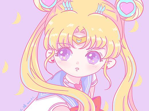 重绘水冰月 美少女战士（个人主页-ZNDUyMDk5NzY=） - 创作习作 - 站酷设计师睡不醒琦原创素材 - 站酷ZCOOL