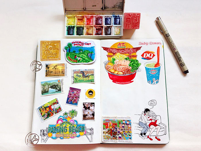 【This is Thailand】泰国手绘游记插画(图ZNDg3NDcyOTI=) - 商业插画 - 站酷设计师阗真原创素材 - 站酷ZCOOL
