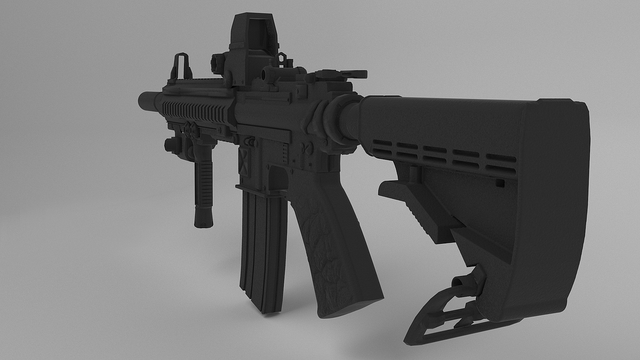 M4枪械 建模练习（图ZOTU5MzQxMDQ=） - 机械/交通 - 站酷设计师粗眉萝卜头原创素材 - 站酷ZCOOL