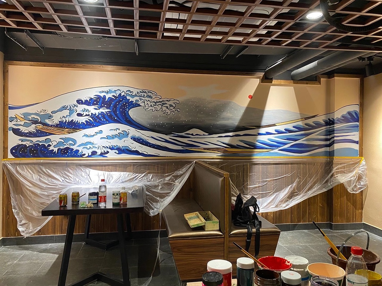 日系浮世绘墙绘涂鸦