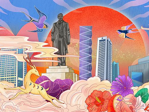 南京城市插画系列（16篇）
