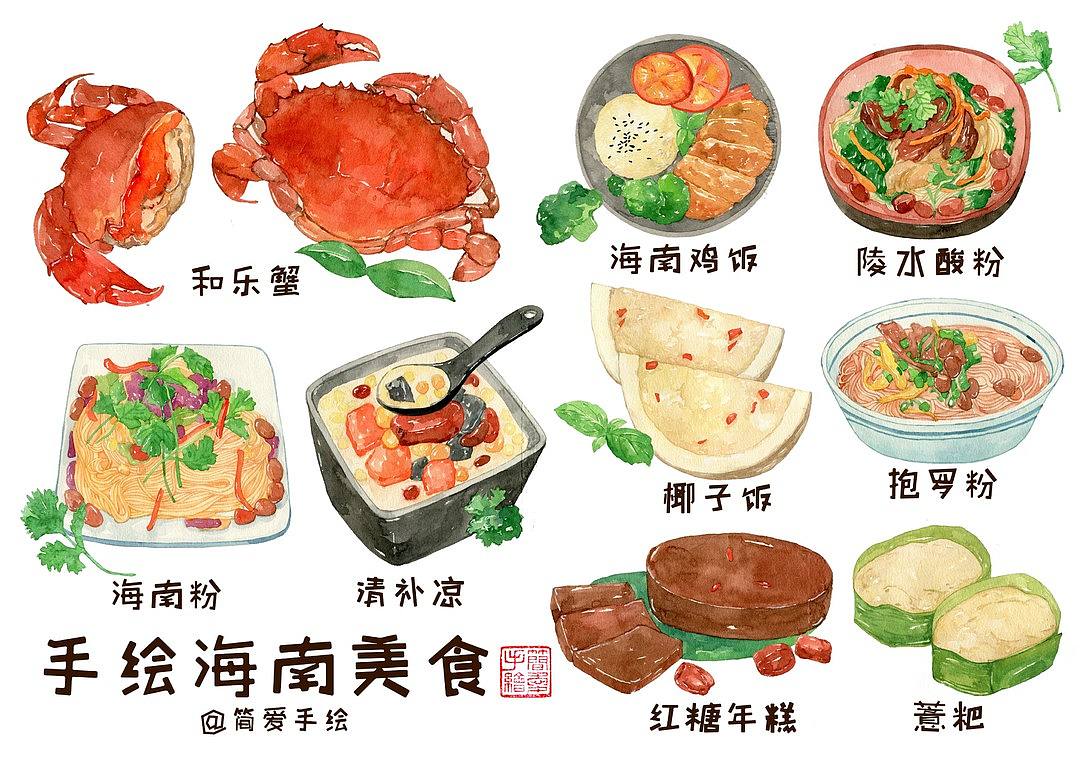 【纸上的美食】手绘水彩美食全集（图ZMjM5MDAxOTE2） - 绘画 - 站酷设计师简爱手绘原创素材 - 站酷ZCOOL