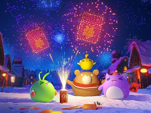 来自《天天爱消除》四只萌物的新春祝福