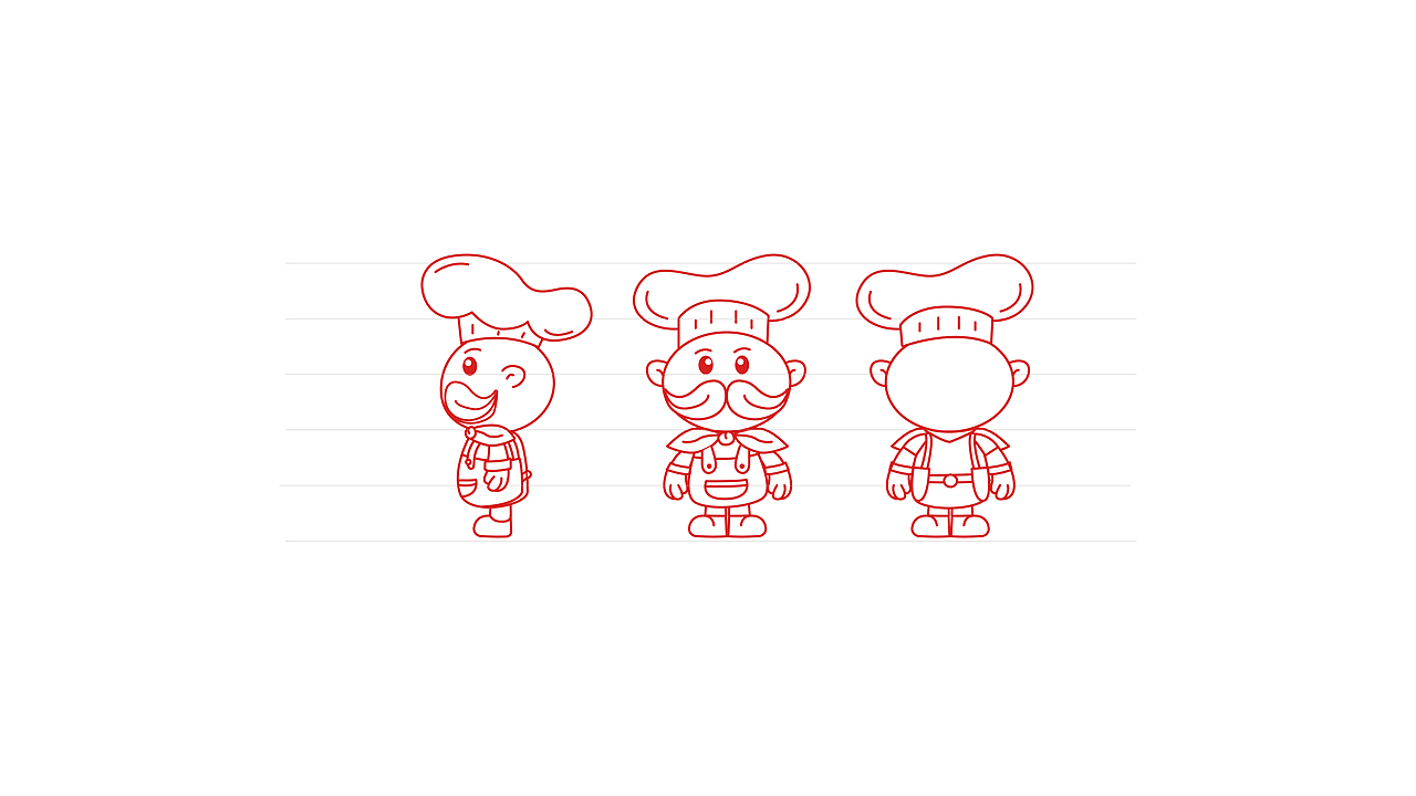 大厨小主卡通IP企业形象设计