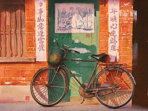 我的年度水彩风景插画