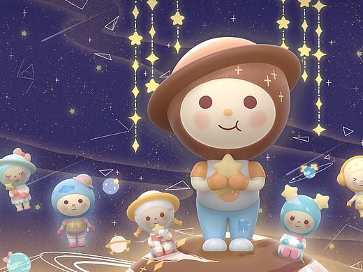  盲盒包装插画-西萌PLANET TITA-TITA 已商用