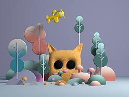 【C4D】卡通场景