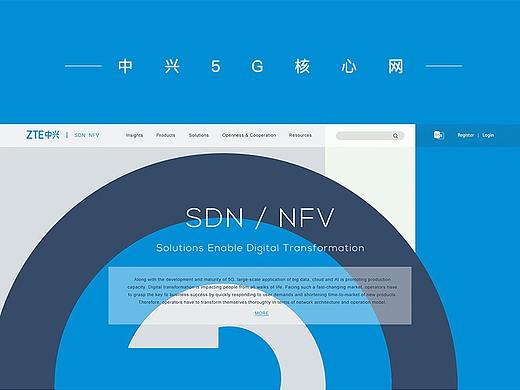 中兴ZTE-5G核心网官网设计-web（个人主页-ZNDU2MjMzOTY=） - 企业官网 - 站酷设计师文域原创素材 - 站酷ZCOOL