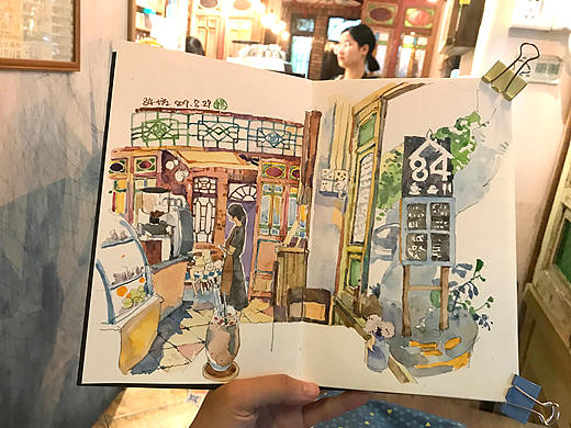 画本里的咖啡馆